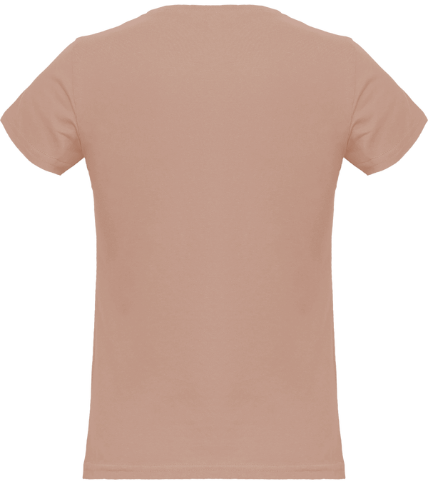 Tee shirt femme col rond manches courtes classique 150gr dos Millennial Pink