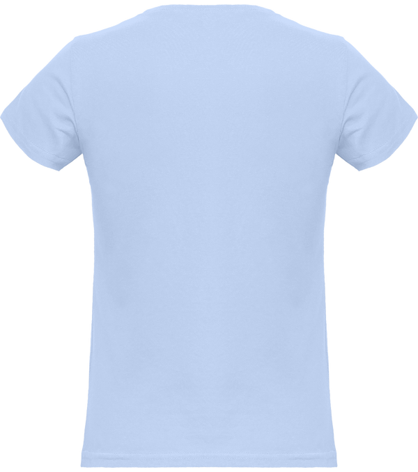 Tee shirt femme col rond manches courtes classique 150gr dos Sky Blue