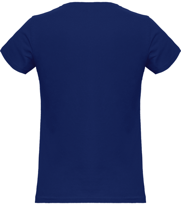 Tee shirt femme col rond manches courtes classique 150gr dos Cobalt Blue