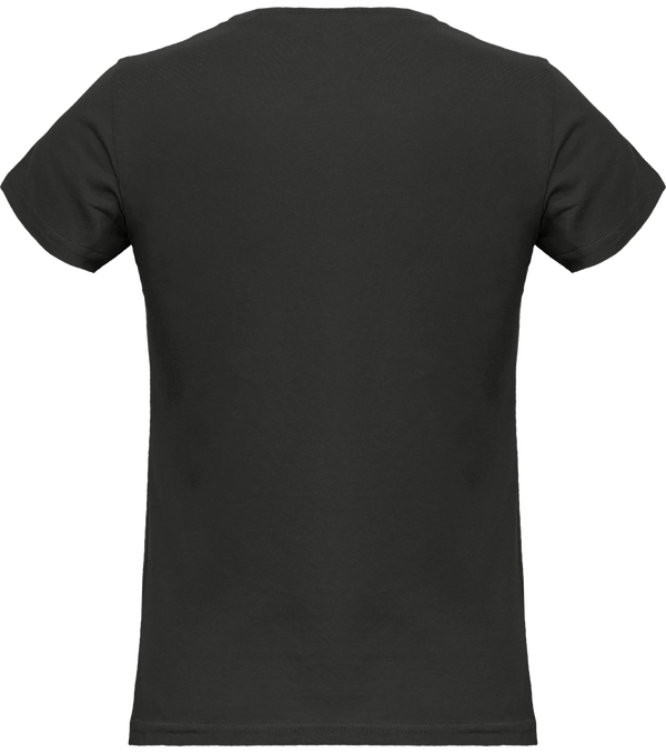 Tee shirt femme col rond manches courtes classique 150gr dos Dark Grey