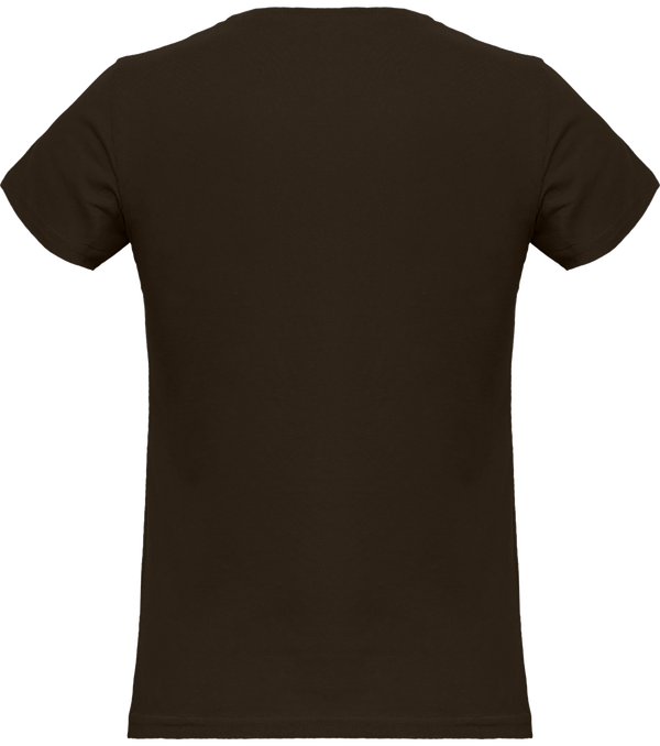 Tee shirt femme col rond manches courtes classique 150gr dos Bear Brown