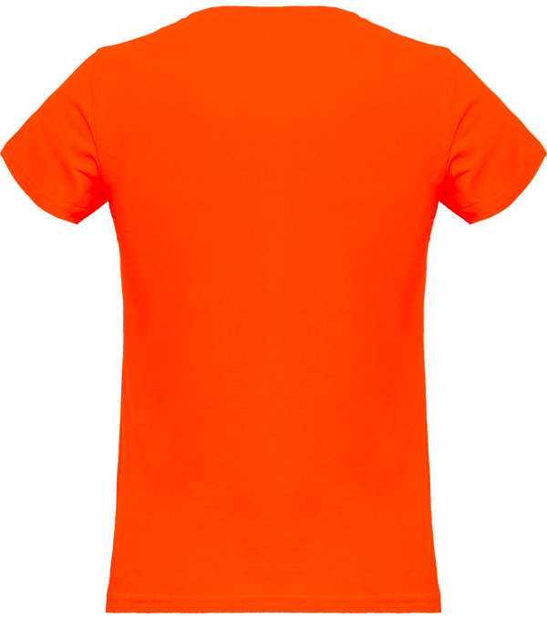 Tee shirt femme col rond manches courtes classique 150gr dos Orange