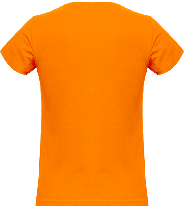 Tee shirt femme col rond manches courtes classique 150gr dos Apricot