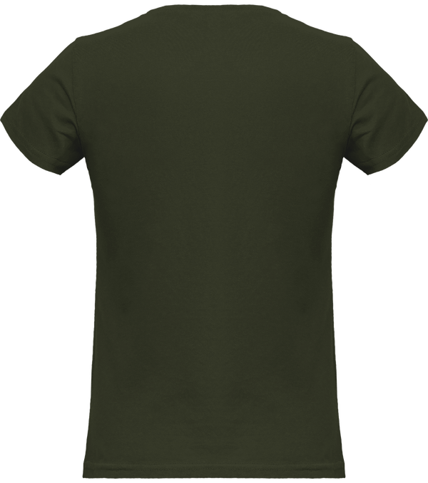 Tee shirt femme col rond manches courtes classique 150gr dos Urban Khaki