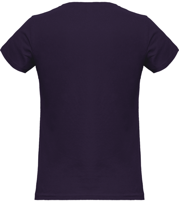 Tee shirt femme col rond manches courtes classique 150gr dos Urban Purple