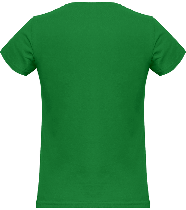 Tee shirt femme col rond manches courtes classique 150gr dos Kelly Green