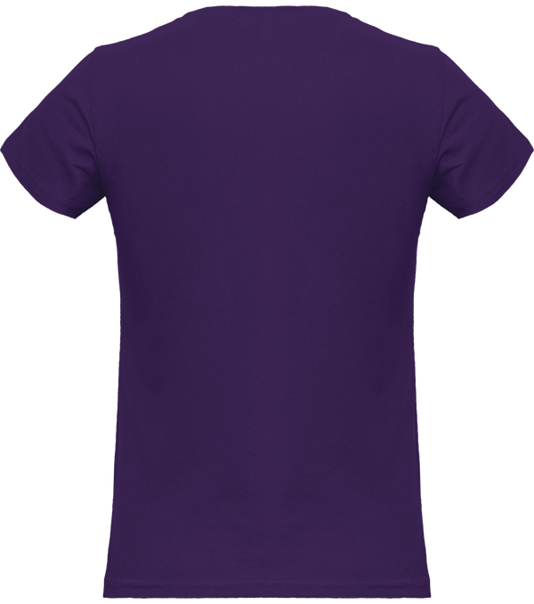 Tee shirt femme col rond manches courtes classique 150gr dos Radiant Purple