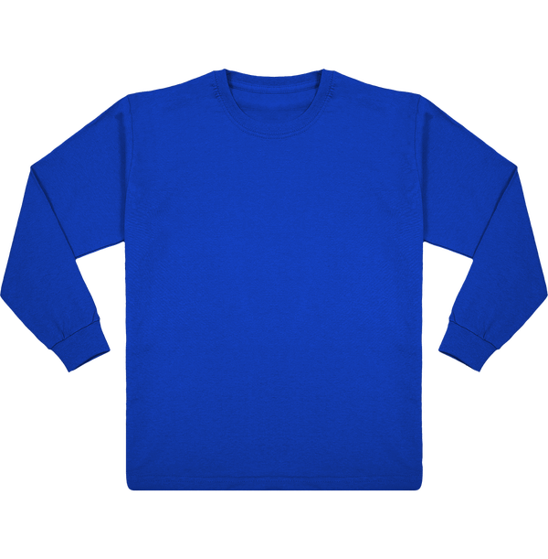 Camiseta Para Niños Manga Larga Para Personalizar Royal Blue