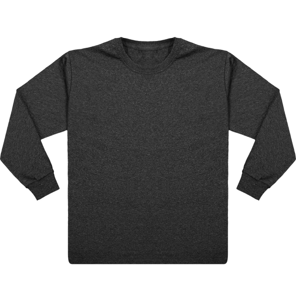 T-Shirt For Kids Long Sleeves To Customise Dark Heather Grey