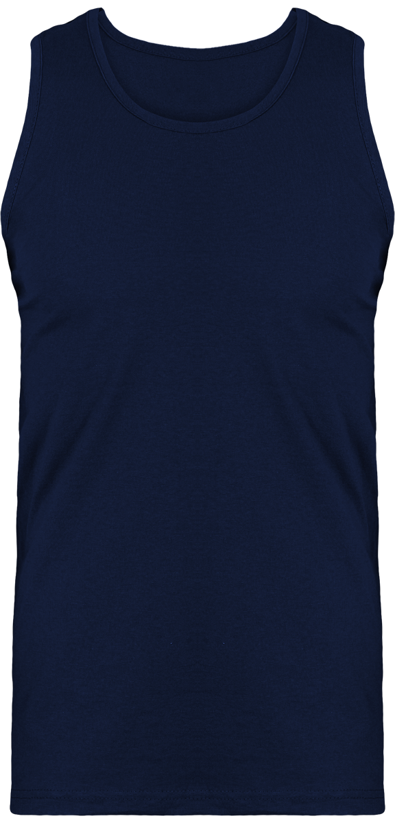 Camiseta 100% Algodón De Calidad Superior De Tirantes Para Hombres Deep Navy