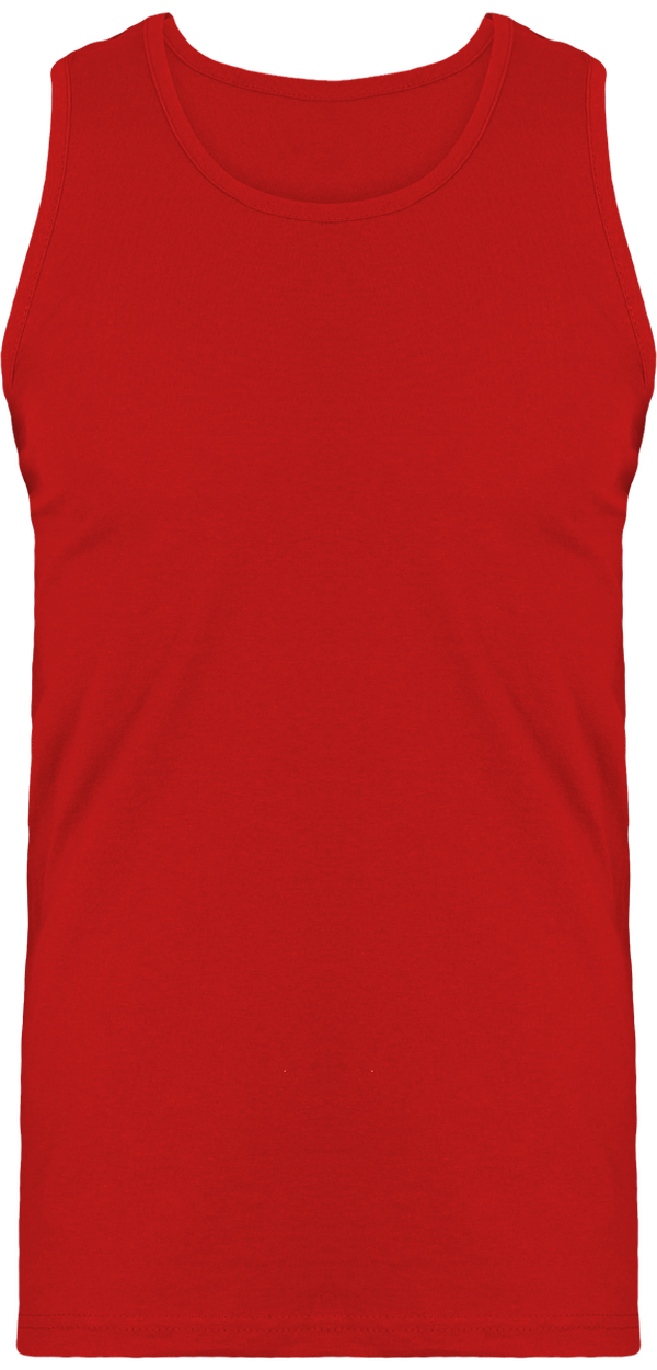 Qualitativ Hochwertiges Personalisiertes Herren-Tanktop Aus 100% Baumwolle Red