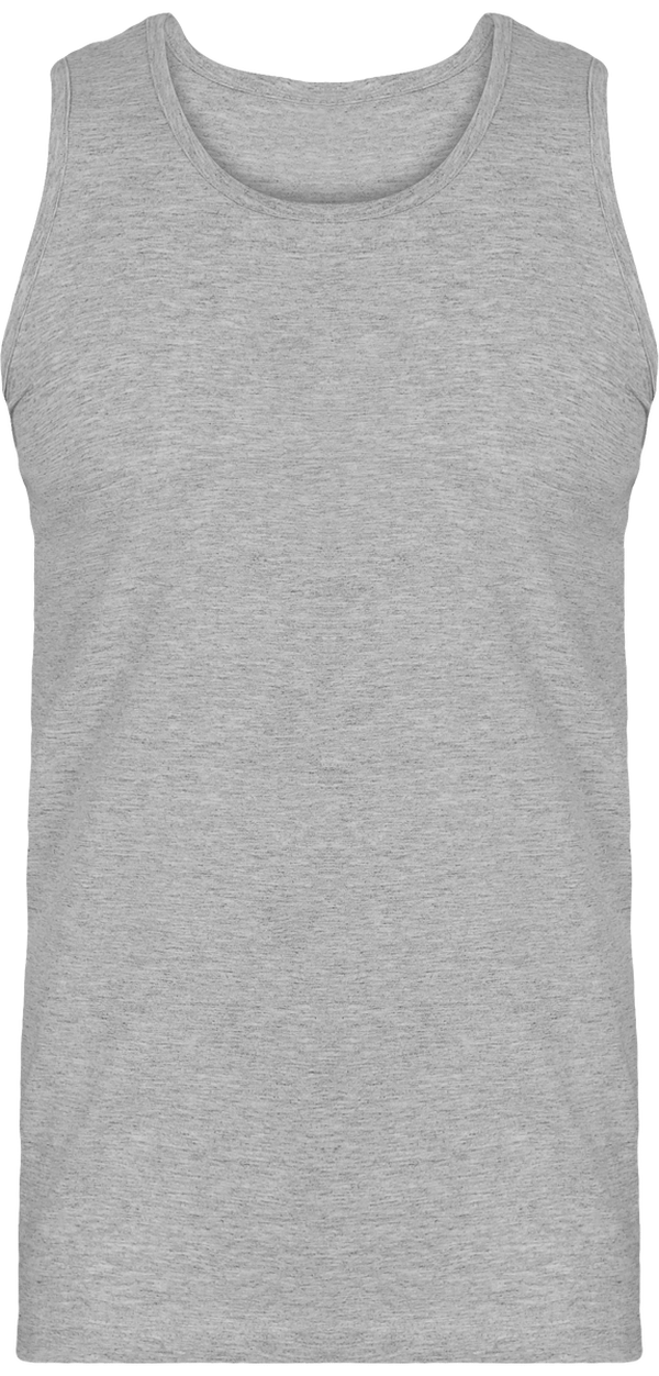 Qualitativ Hochwertiges Personalisiertes Herren-Tanktop Aus 100% Baumwolle Heather Grey