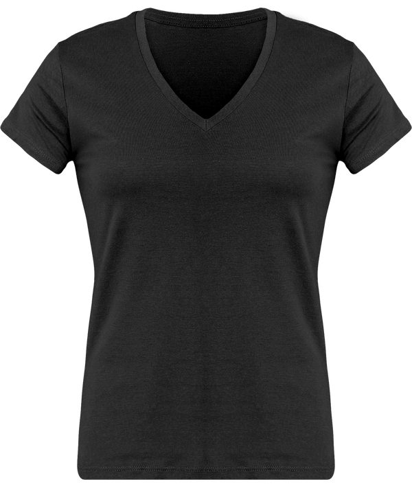 T-Shirt Femme Personnalisé, Féminin Et Confortable Avec Son Col En V Dark Grey