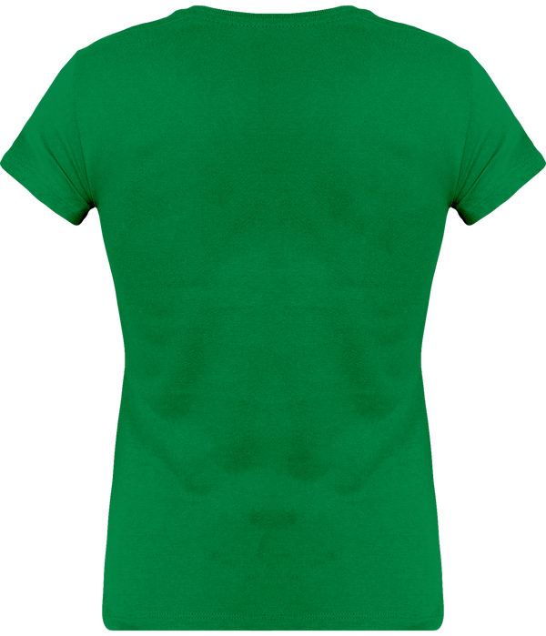 Tee shirt col v manches courtes femme dos Kelly Green