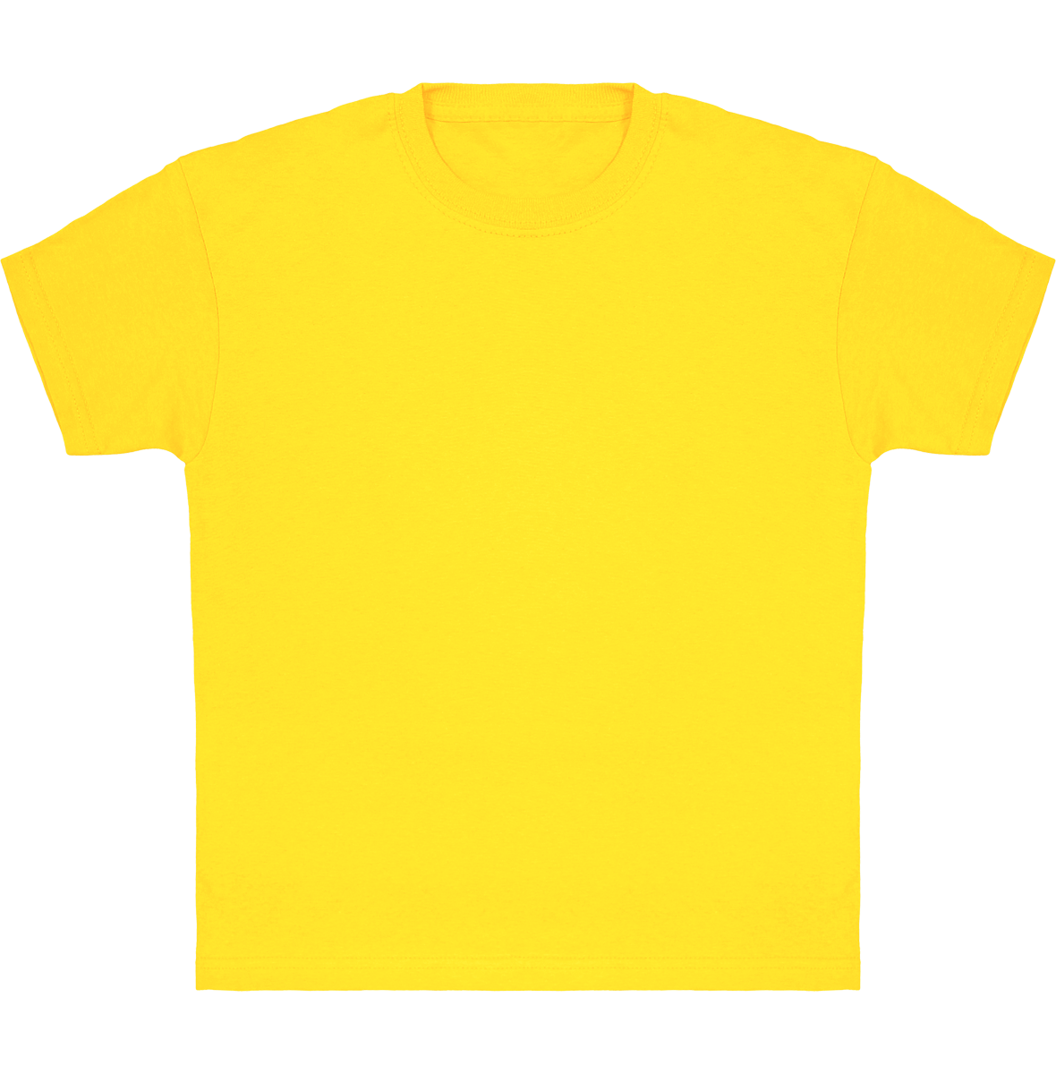 Classic Cotton T-Shirt For Kids To Customise Yellow