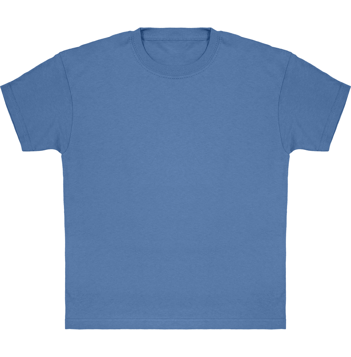 Classic Cotton T-Shirt For Kids To Customise Azure Blue