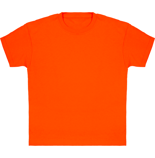 Camiseta Clásica De Niño Personalizada En Algodón 100% Orange