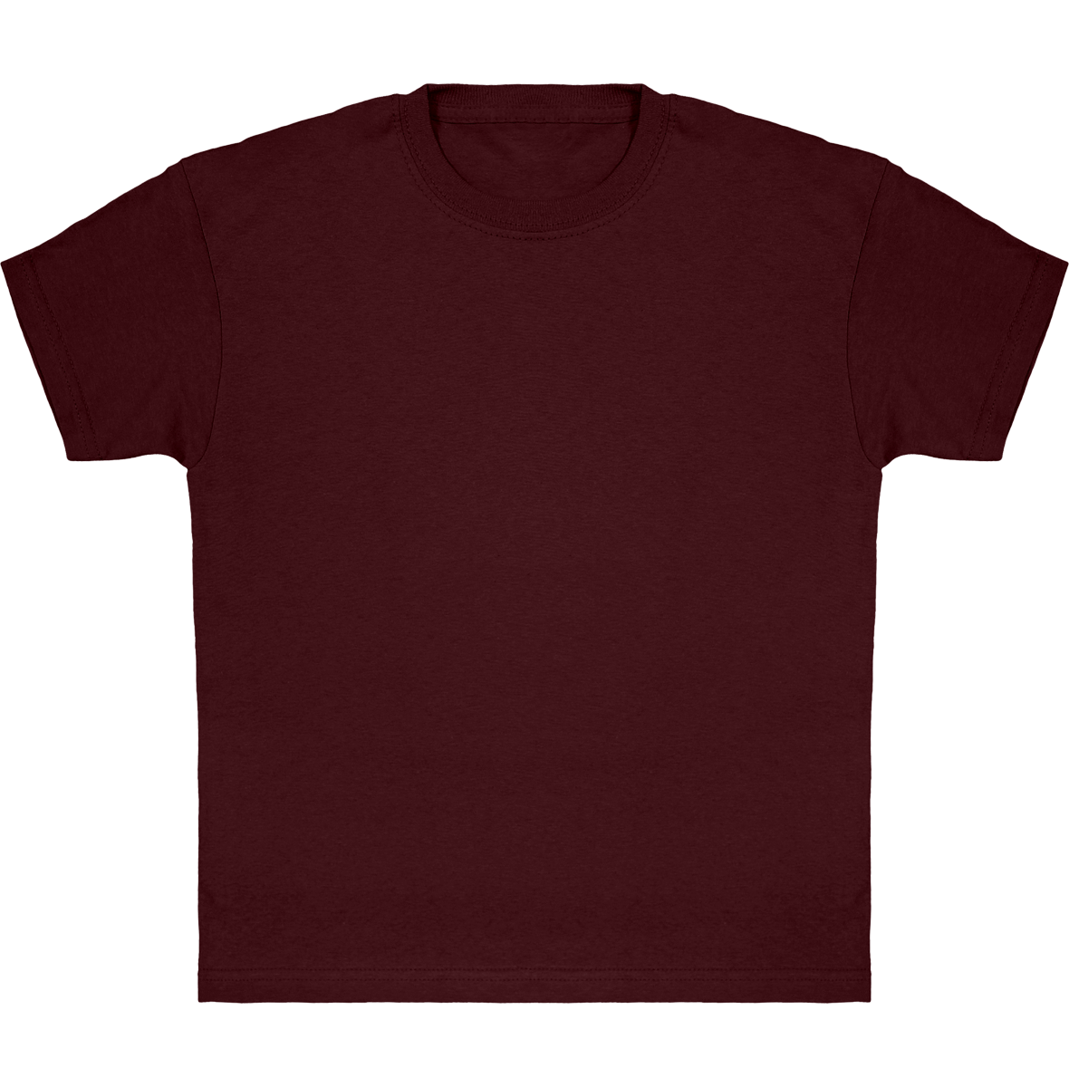 Classic Cotton T-Shirt For Kids To Customise Burgundy