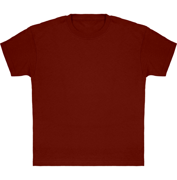 Klassisches Baumwoll-T-Shirt Für Kinder Zur Personalisierung Brick Red