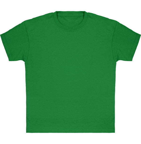 Camiseta Clásica De Niño Personalizada En Algodón 100% Kelly Green