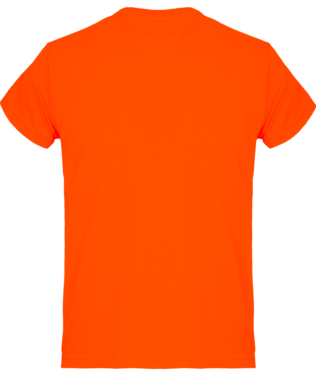 Camiseta Básica De Algodón Para Hombres, Ideal Para Personalización Orange