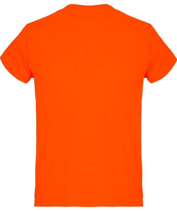 Camiseta Básica De Algodón Para Hombres, Ideal Para Personalización Orange