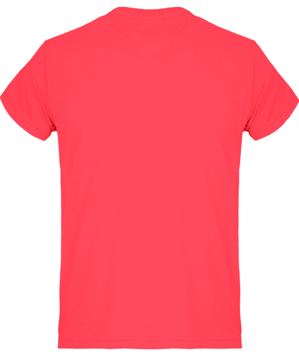 Camiseta Básica De Algodón Para Hombres, Ideal Para Personalización Fuchsia