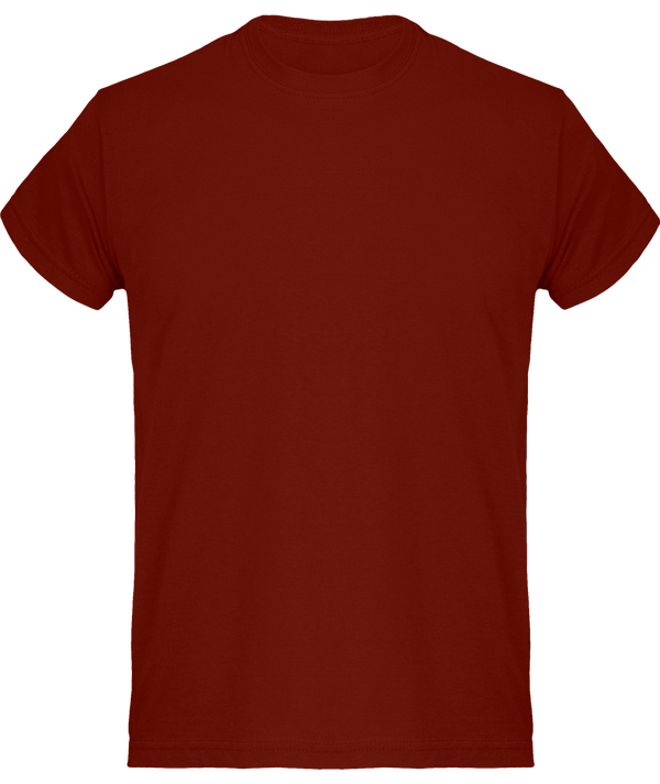 Camiseta Básica De Algodón Para Hombres, Ideal Para Personalización Brick Red