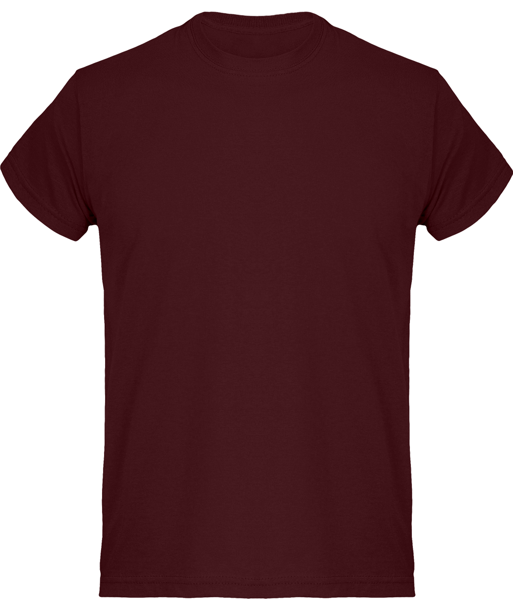 T-Shirt Basique En Coton Pour Homme Idéal Pour La Personnalisation Burgundy