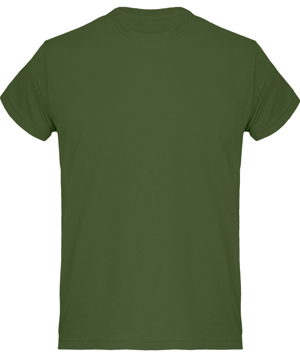 Basic Cotton T-Shirt For Men Ideal For Customization Classic Olive