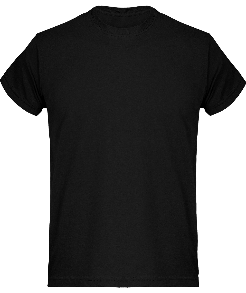 Camiseta Básica De Algodón Para Hombres, Ideal Para Personalización Black