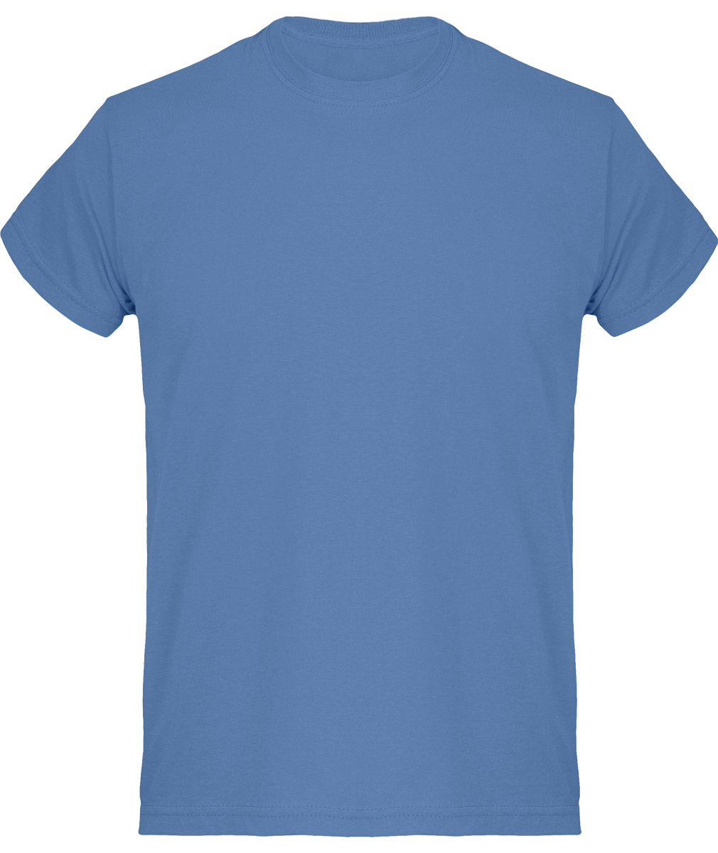 Basic Cotton T-Shirt For Men Ideal For Customization Azur Blue