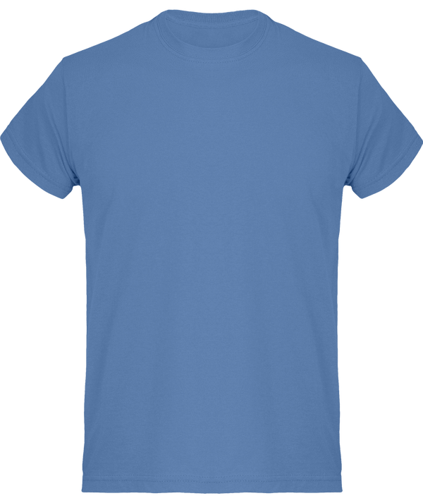 Camiseta Básica De Algodón Para Hombres, Ideal Para Personalización Azur Blue