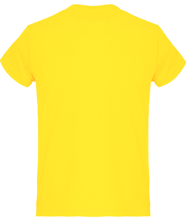 Camiseta Básica De Algodón Para Hombres, Ideal Para Personalización Yellow
