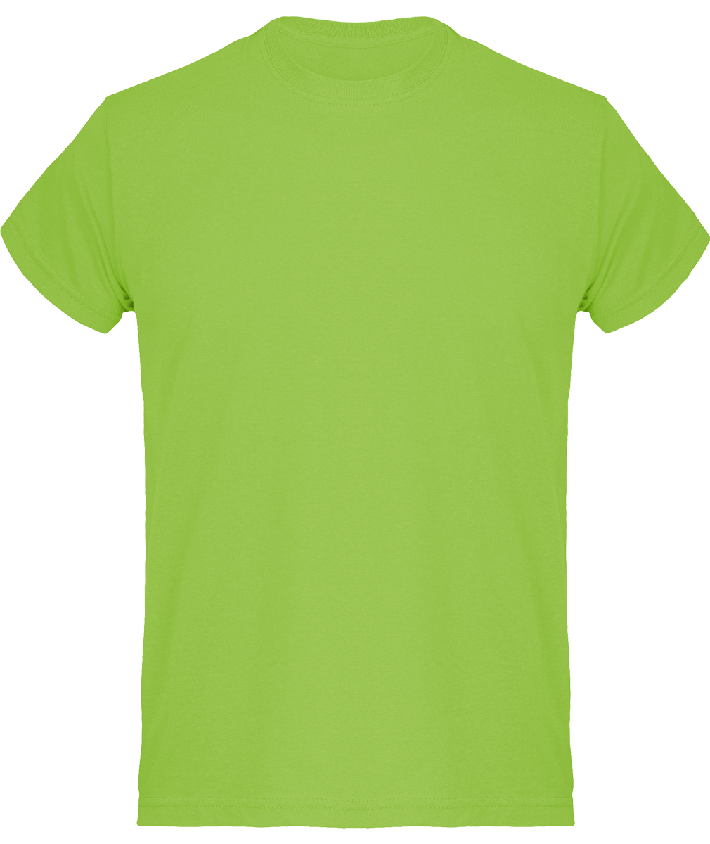 Camiseta Básica De Algodón Para Hombres, Ideal Para Personalización Lime