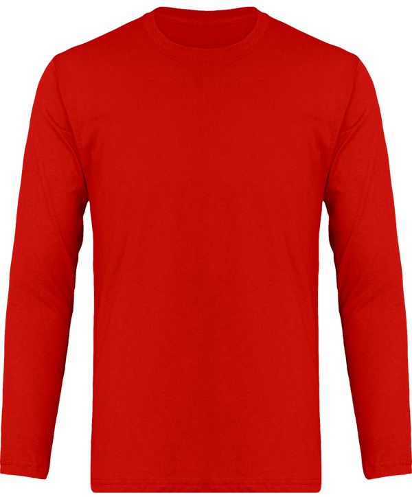 Tee shirt homme original manches longues face Red