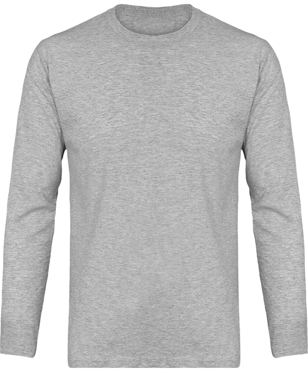 Tee shirt homme original manches longues face Heather Grey*