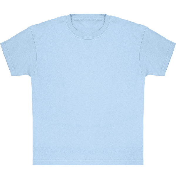 Camiseta Clásica De Niño Personalizada En Algodón 100% Sky Blue