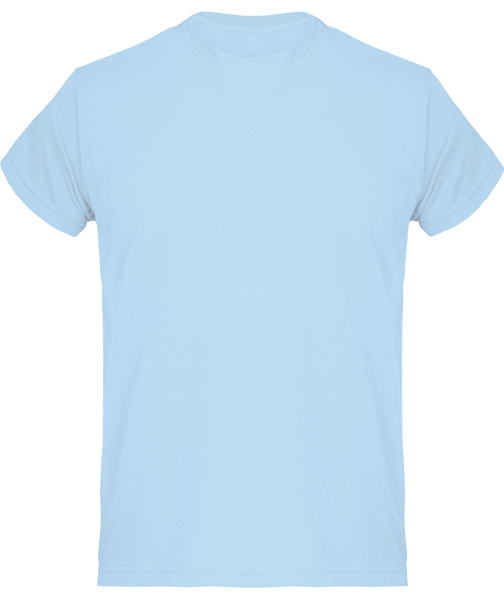Camiseta Básica De Algodón Para Hombres, Ideal Para Personalización Sky Blue