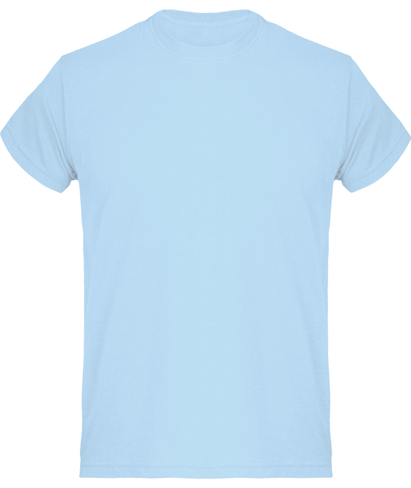 Camiseta Básica De Algodón Para Hombres, Ideal Para Personalización Sky Blue