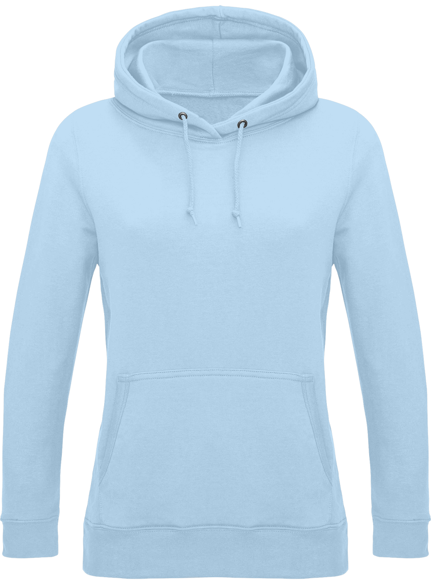 Customizable Hooded Sweatshirt For Women Sky Blue