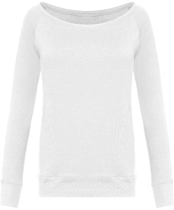 Sweatshirt femme triblend echancre plexus Solid White Triblend