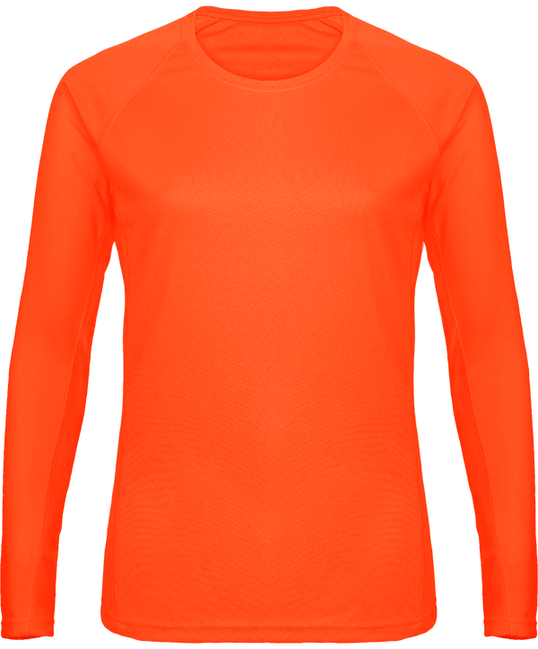T-Shirts Manches Longues De Sport Pour Femme Fluorescent Orange