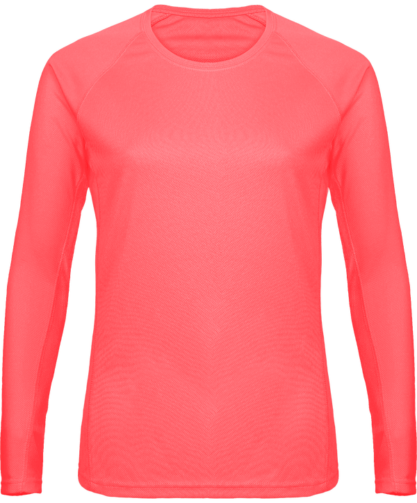 T-Shirts Manches Longues De Sport Pour Femme Fluorescent Pink