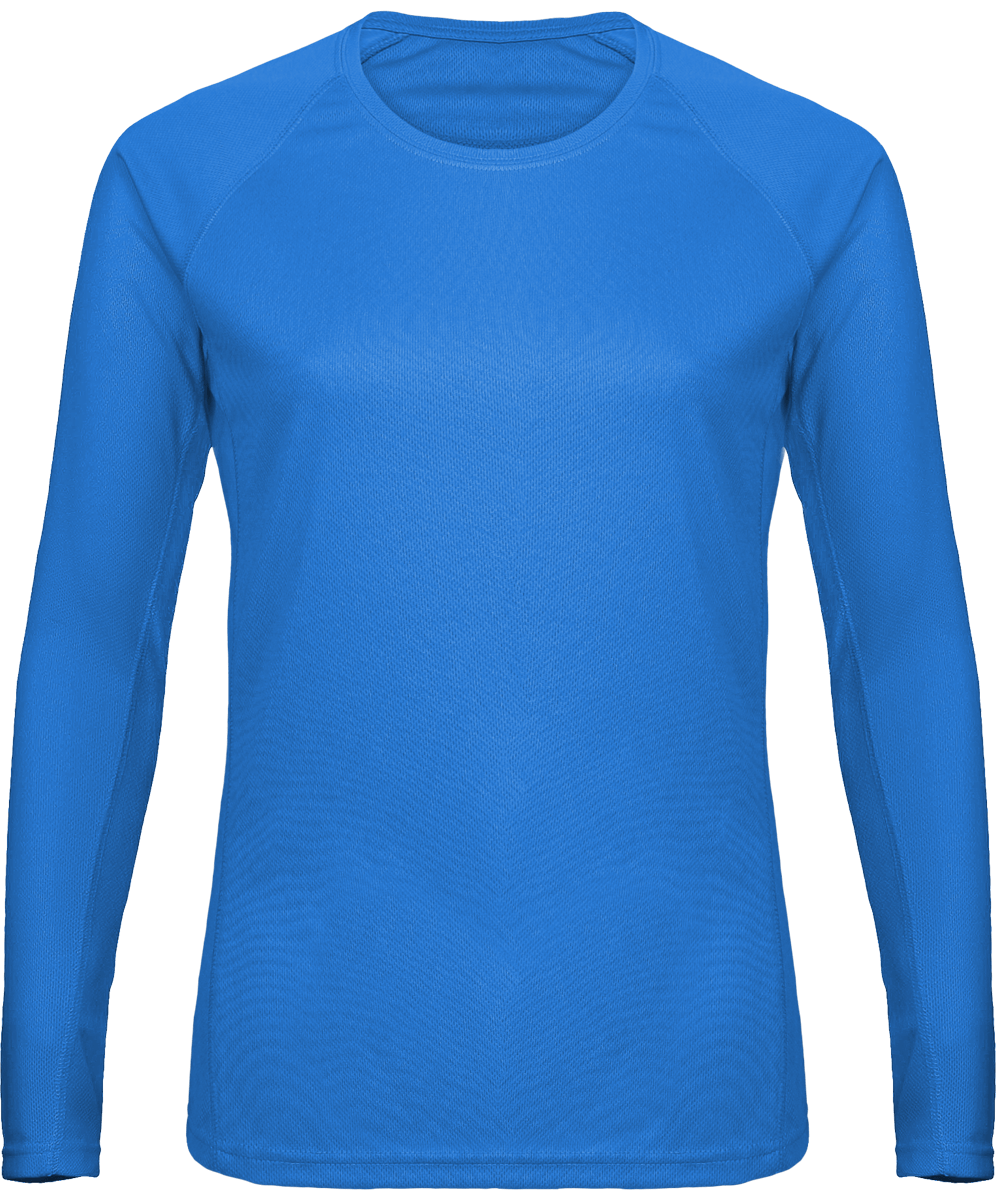 T-Shirts Manches Longues De Sport Pour Femme Aqua Blue