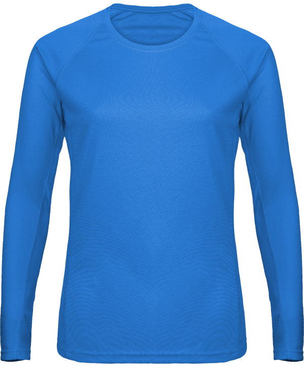 T shirt sport manches longues femme plexus Aqua Blue