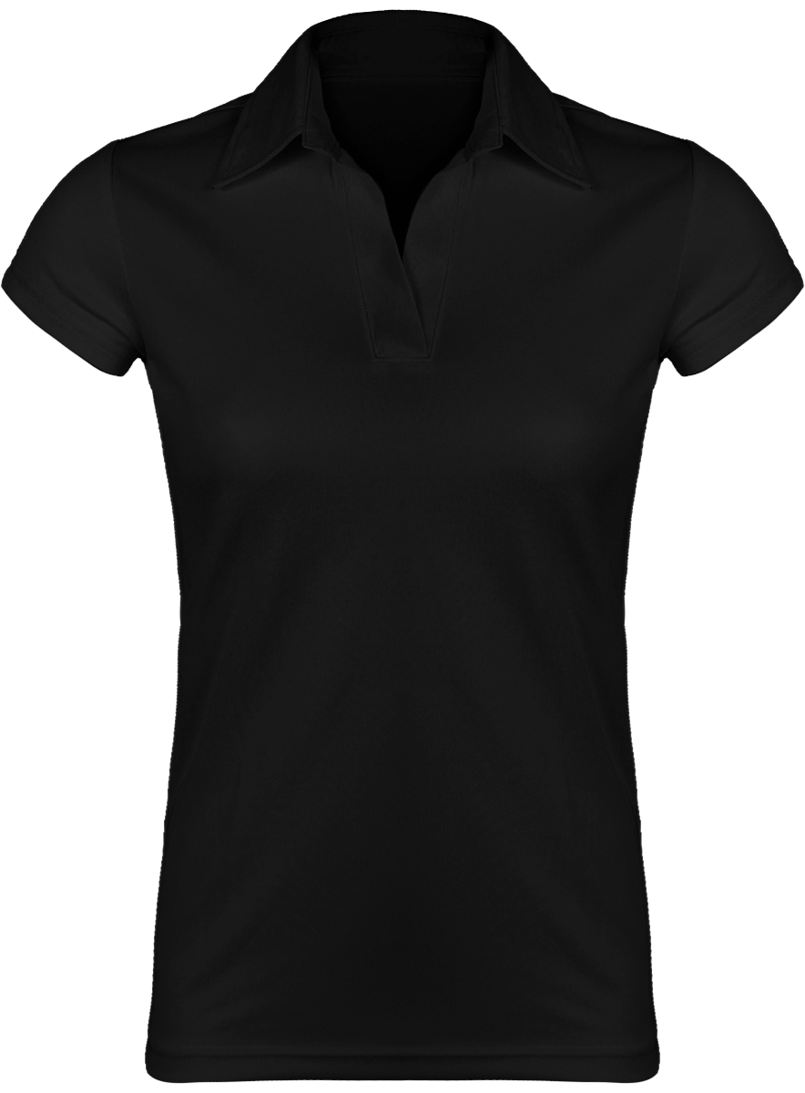 Respirant Polo Shirt For Women Black