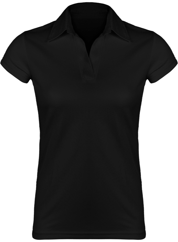 Breathable Women's Sports Polo Black