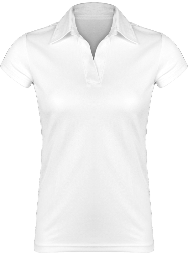 Polo respirant femme plexus White