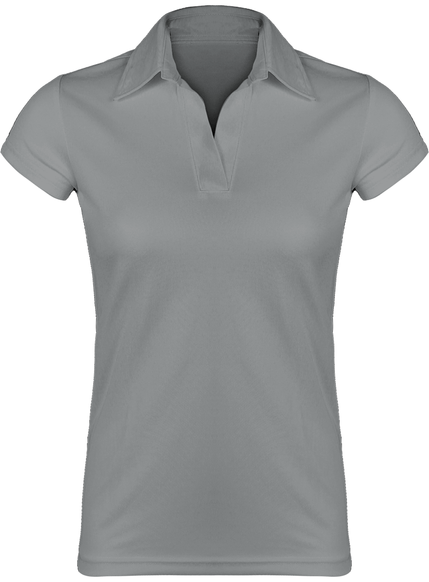 Respirant Polo Shirt For Women Fine Grey